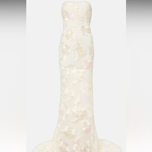 ROTATE Mesh Ivory Floral Lace Dress
